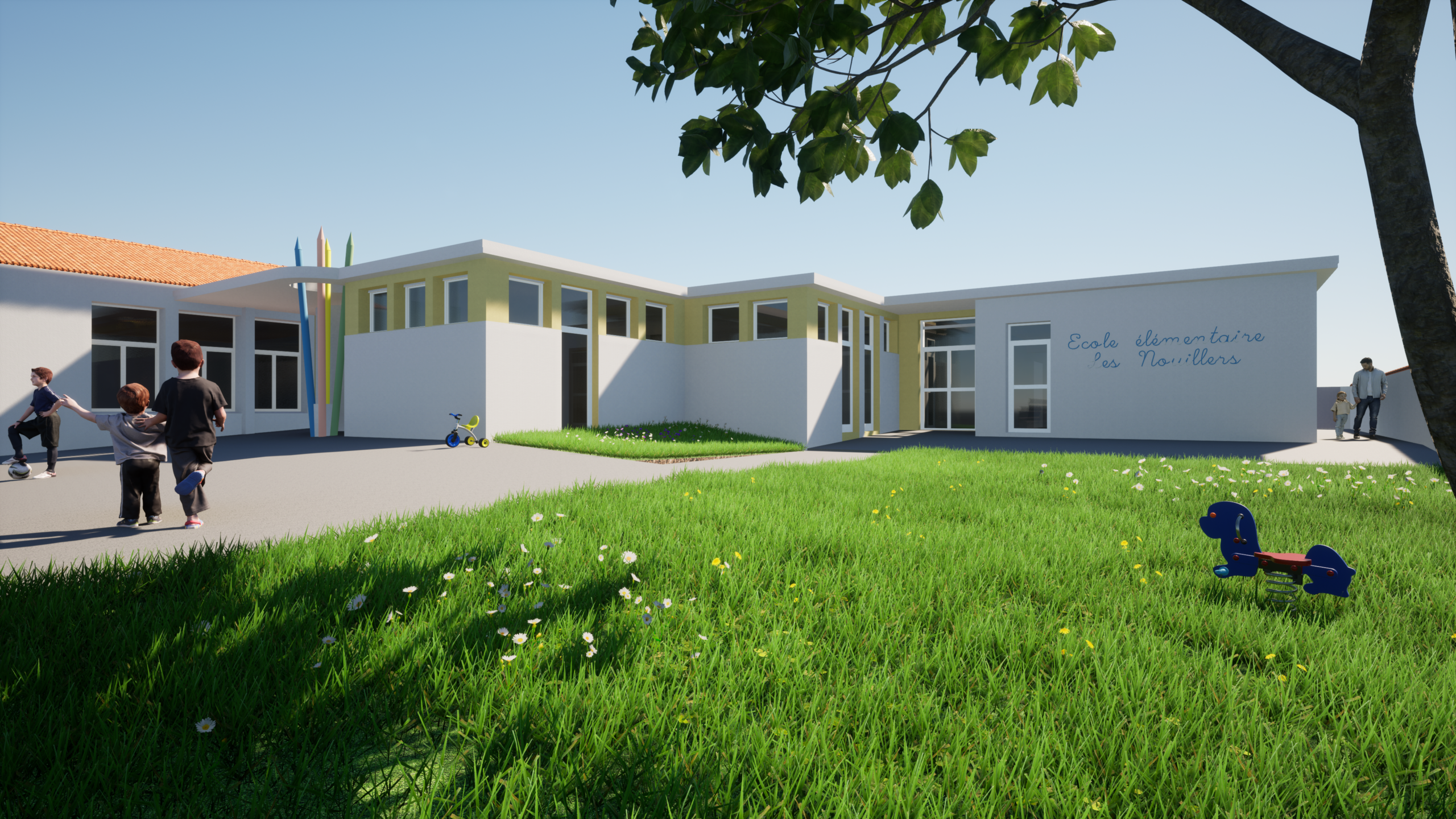 REHABILITATION & EXTENSION D’UNE ECOLE ELEMENTAIRE – LES NOUILLERS